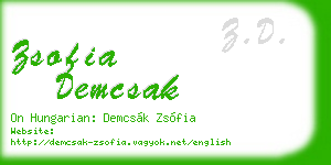 zsofia demcsak business card